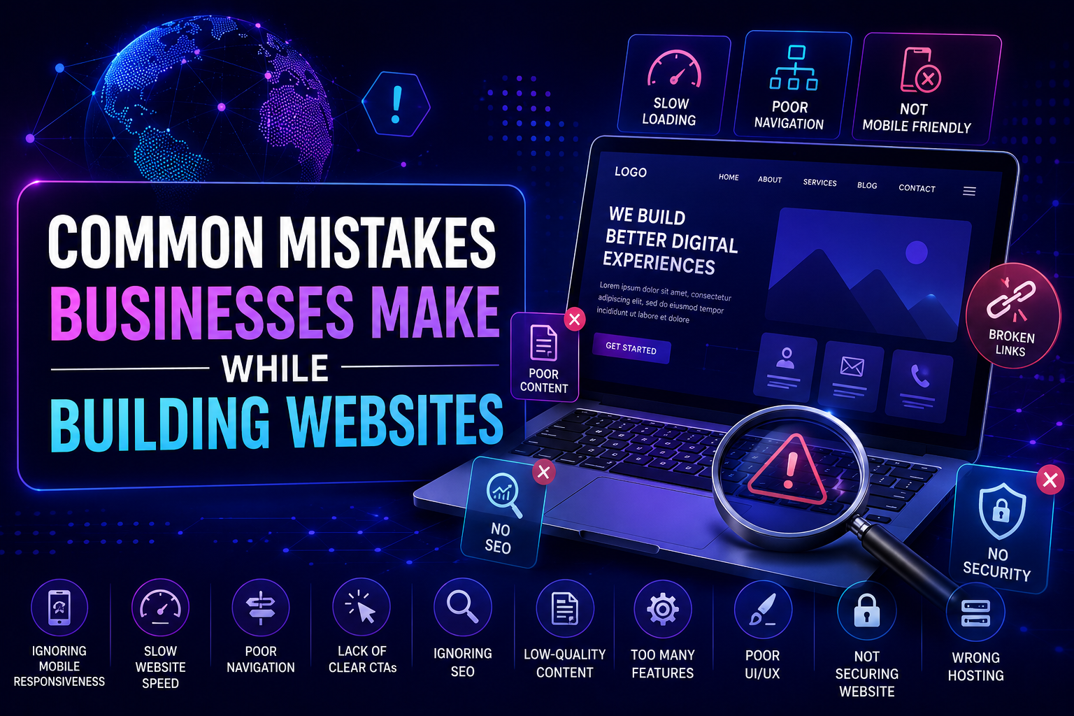 Common Mistakes Businesses Make While Building Websites